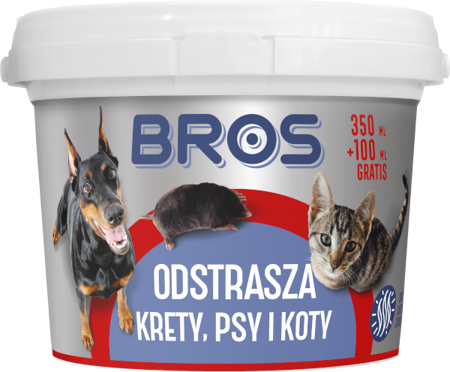 BROS Proszek - odstrasza krety, psy i koty - 450ml