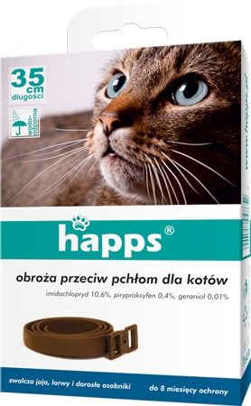 HAPPS obroża przeciw pchłom dla kotów 35cm